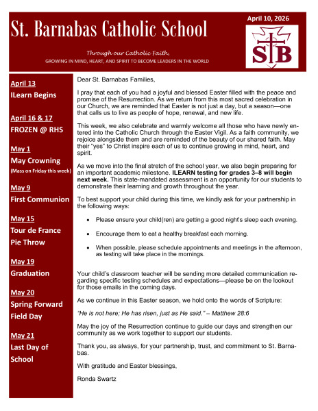 Newsletter April 10, 2026